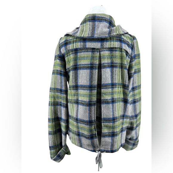 Roxy Plaid Wool Blend Flannel Shacket Size Medium - Picture 4 of 8